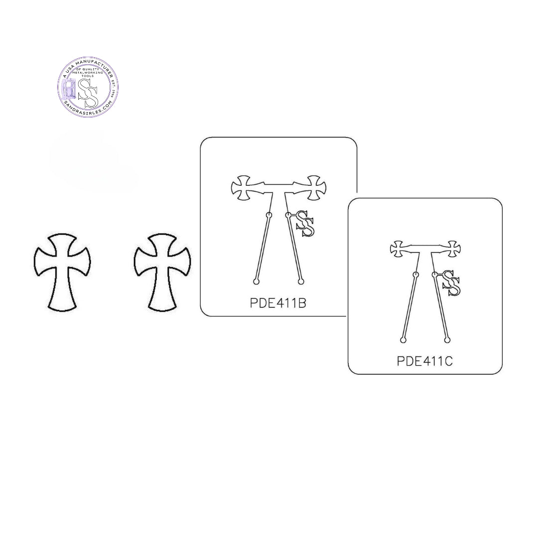 PANCAKE DIE PDE411 EARRINGS CROSS